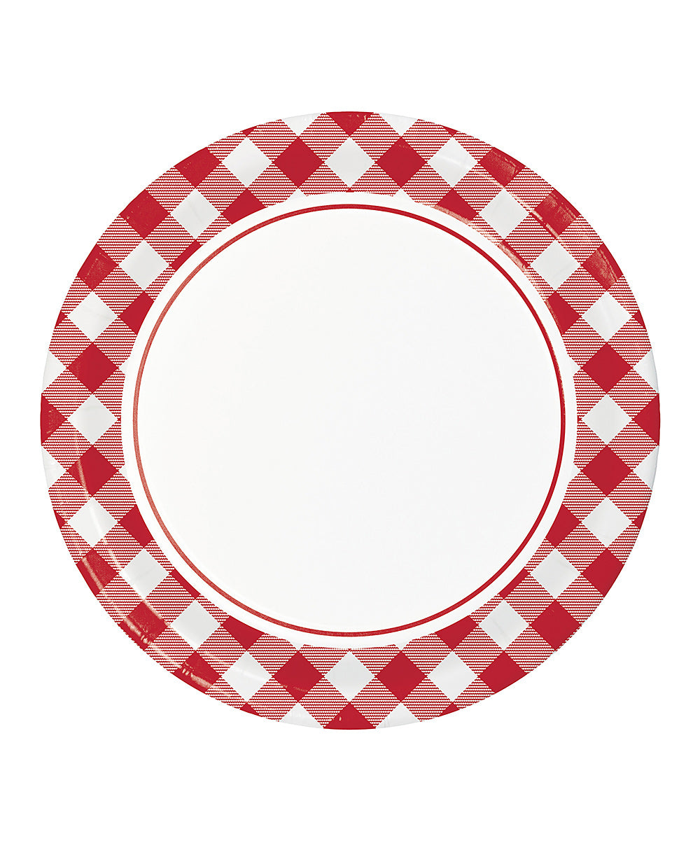 9" Dinner Plates - Classic Gingham