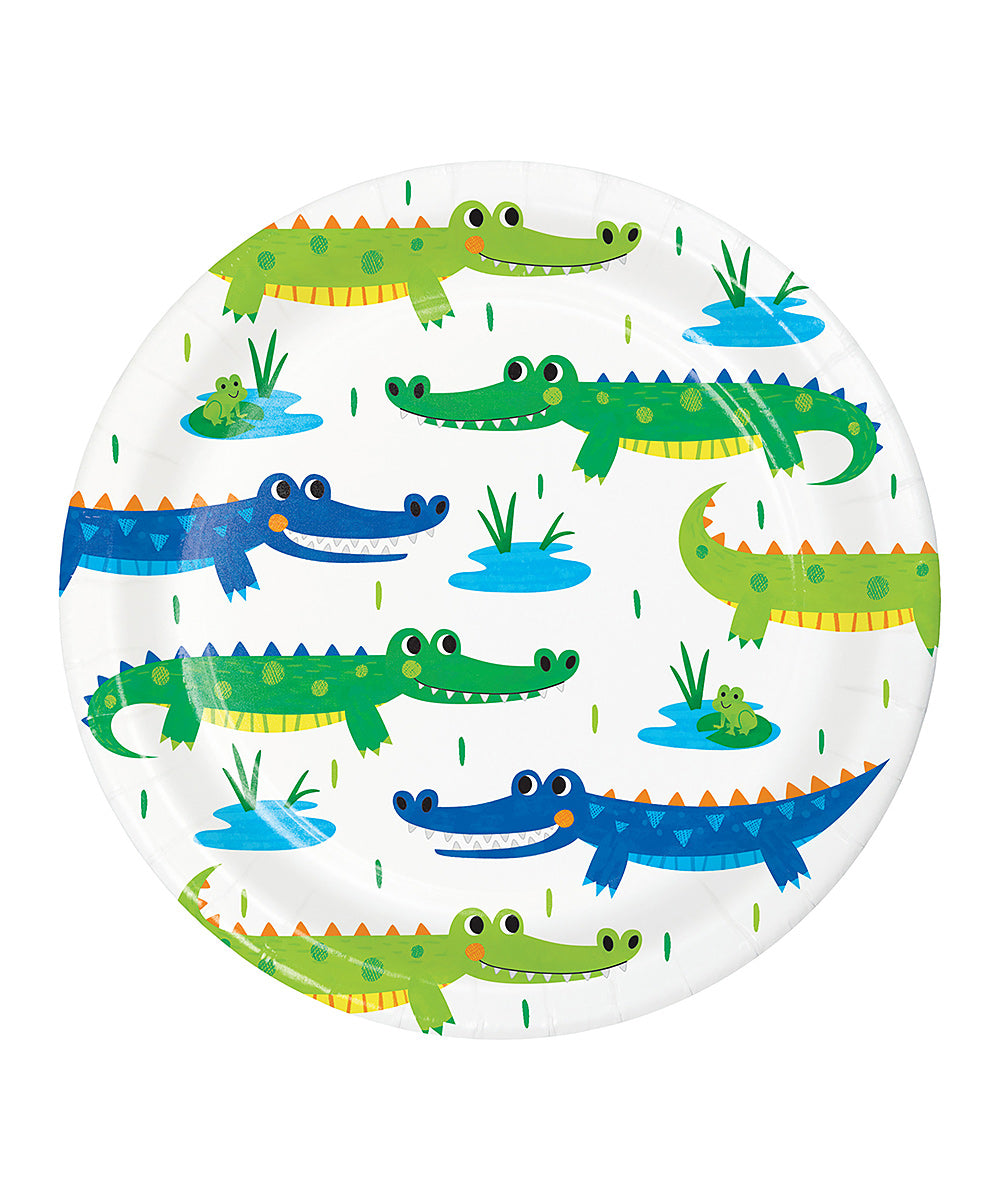 Alligator Party Paper Dessert Plates – 8 Ct