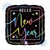 18" Opal Hello New Year Foil Balloon