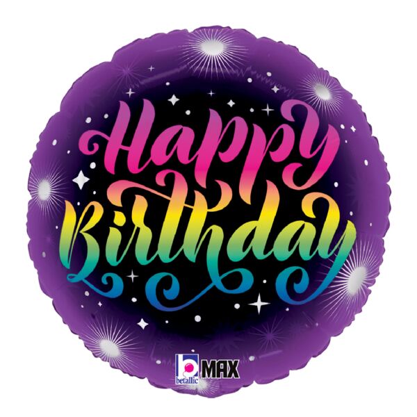 328 18" Neon Birthday Foil Balloon