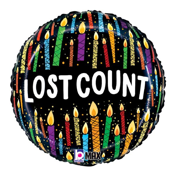 203 18" HBD Lost Count Foil Balloon