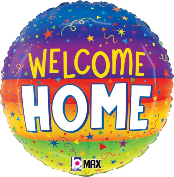 18" Welcome Home Streamers Balloon
