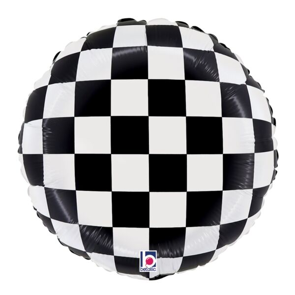 809 18" Checkerboard Foil Balloon
