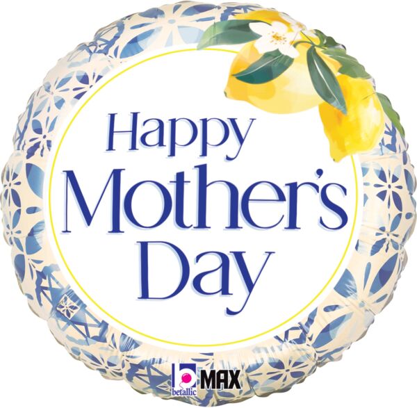 18" Mothers Day Mediterranean Tiles Balloon