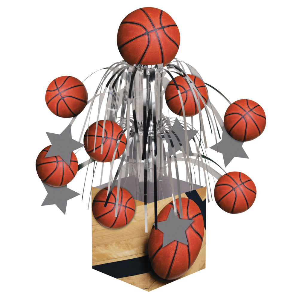 Sports Fanatic Basketball Foil Cascade Centerpiece