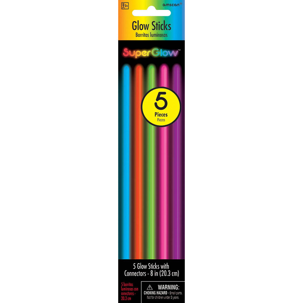 Neon Glow Sticks 8 in. 5ct