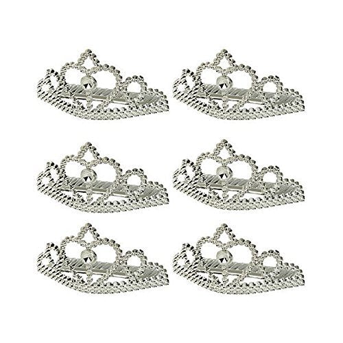 Mini Silver Tiaras 6ct