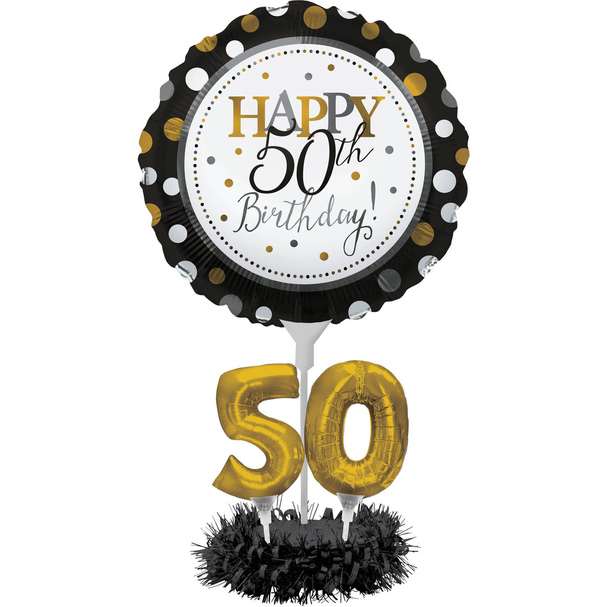 50th Birthday Balloon Centerpiece