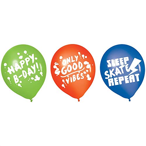 Skater Party Latex Balloons 6ct