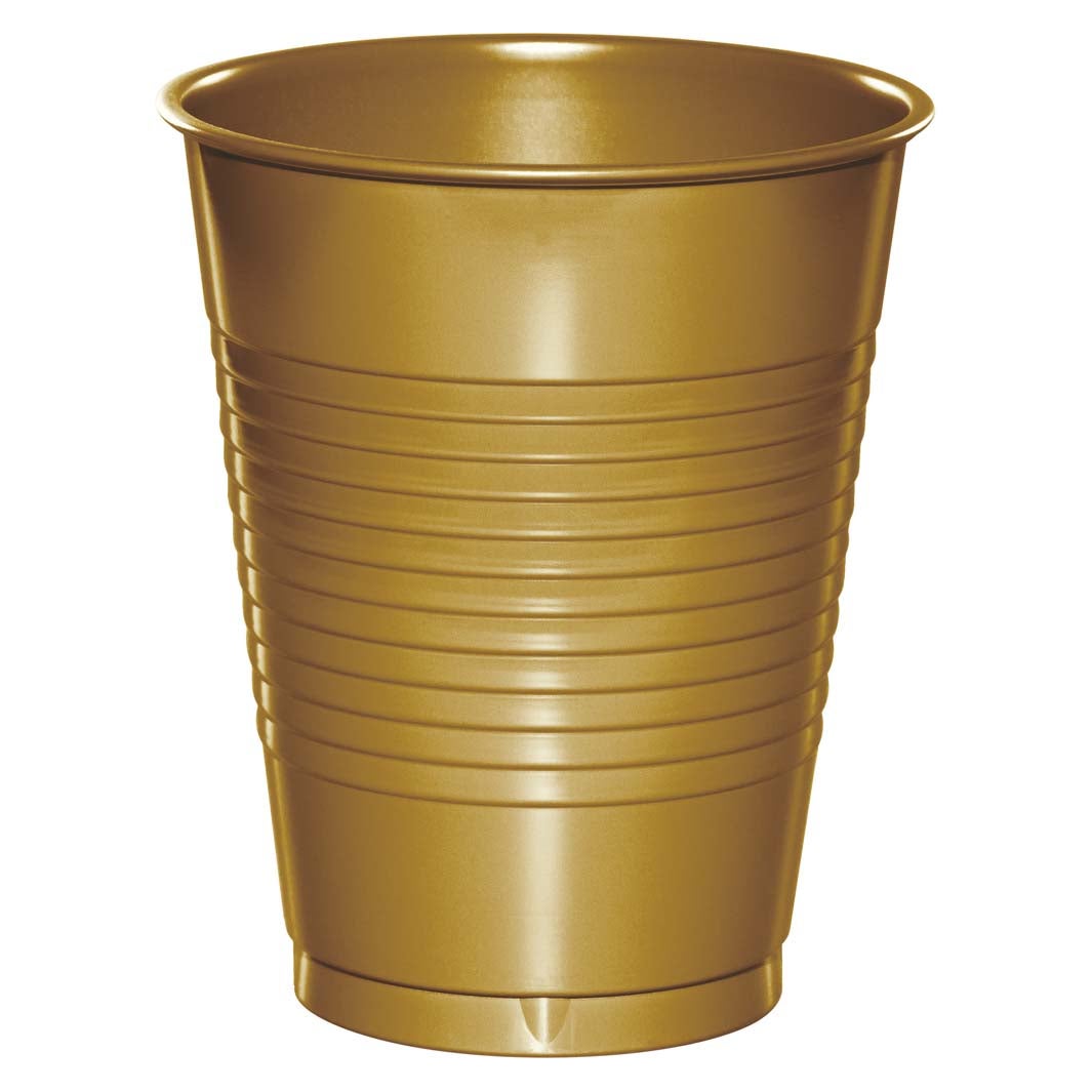 Glittering Gold 16oz. Plastic Cups - 20 ct.