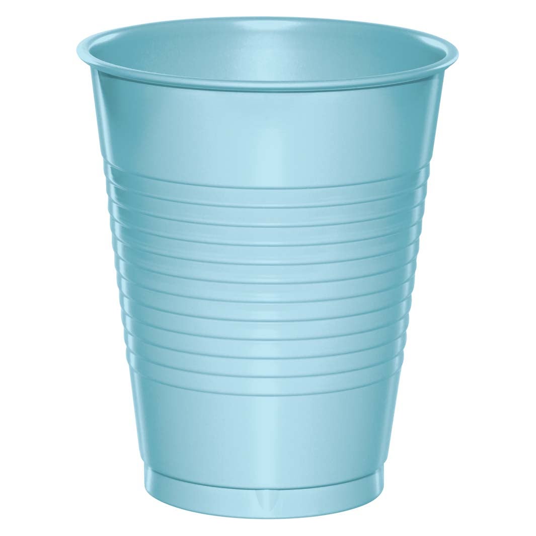 Premium Plastic 16 oz. Cups - Pastel Blue