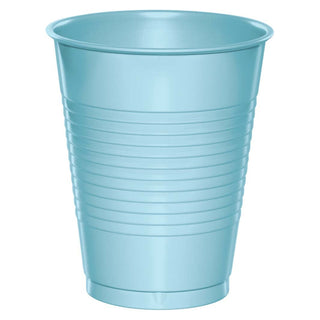 Premium Plastic 16 oz. Cups - Pastel Blue