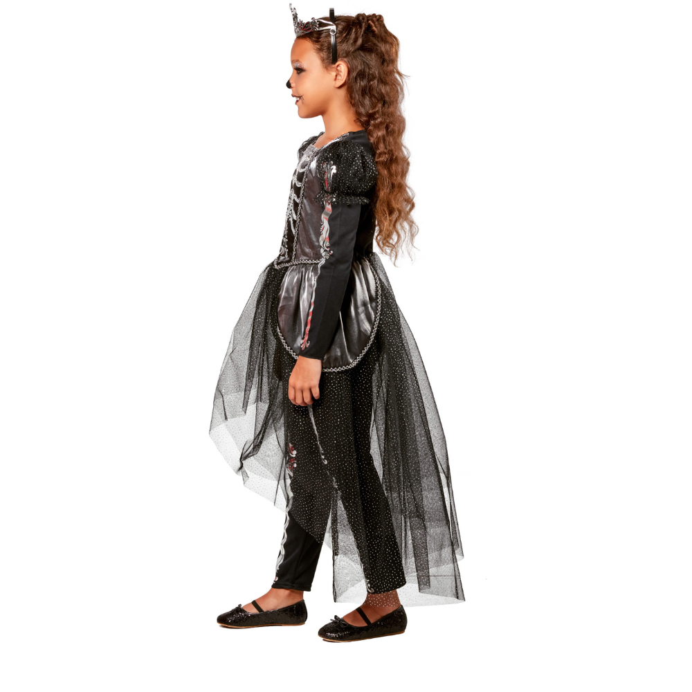Girls Skeleton Princess Costume