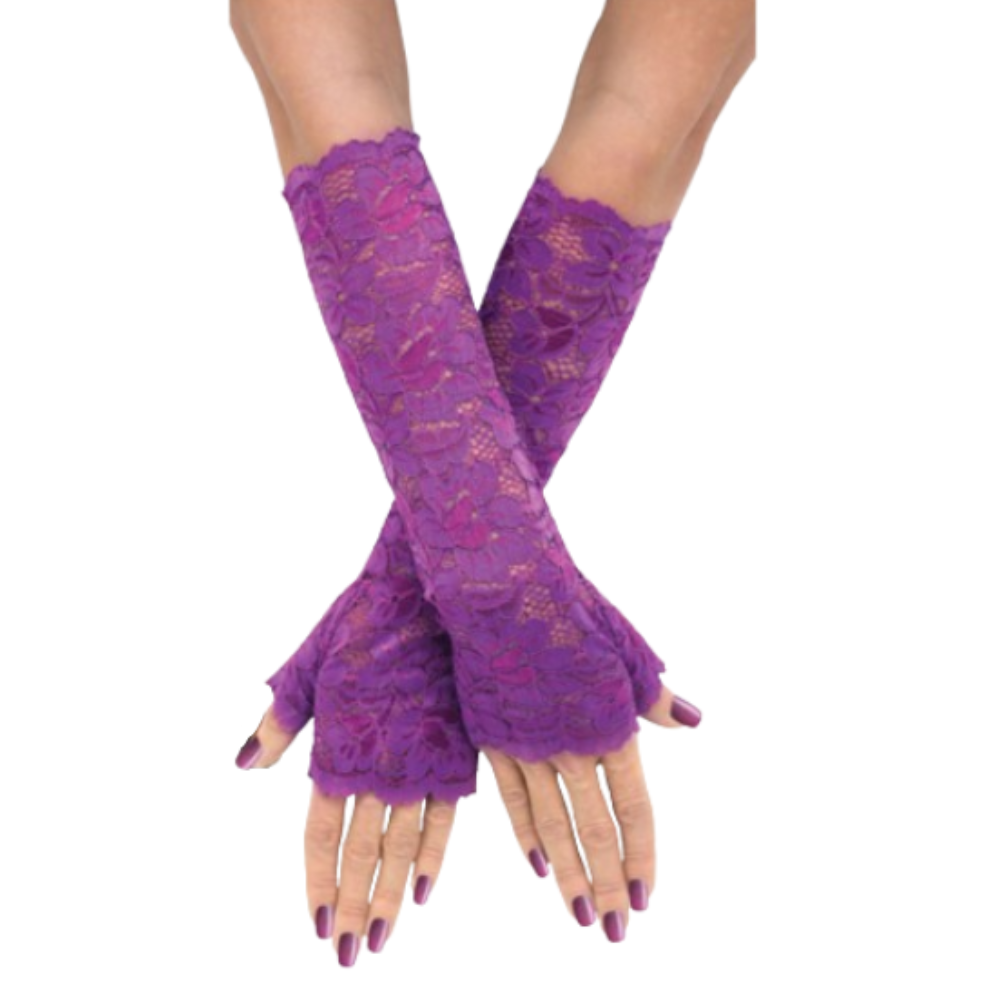 Stretch Lace Long Mitts Assortment - Adult