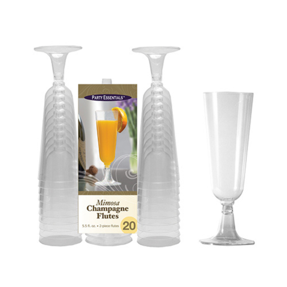 5.5 OZ. 2 PC. MIMOSA FLUTES – CLEAR 20 CT.