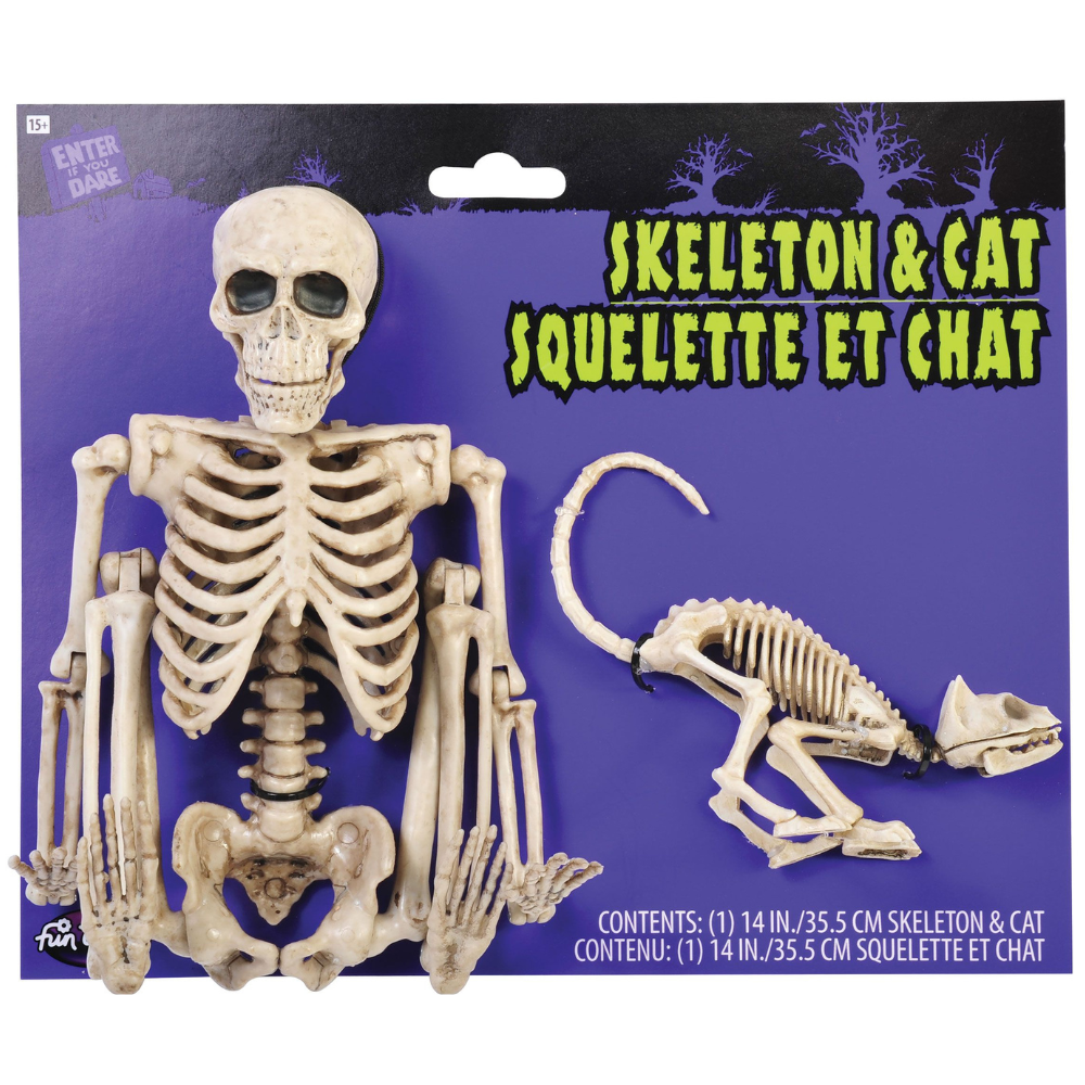 14" Skeleton Walker and Pet Assortment