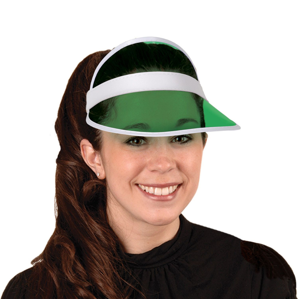 Clear Green Plastic Dealer's Visor
