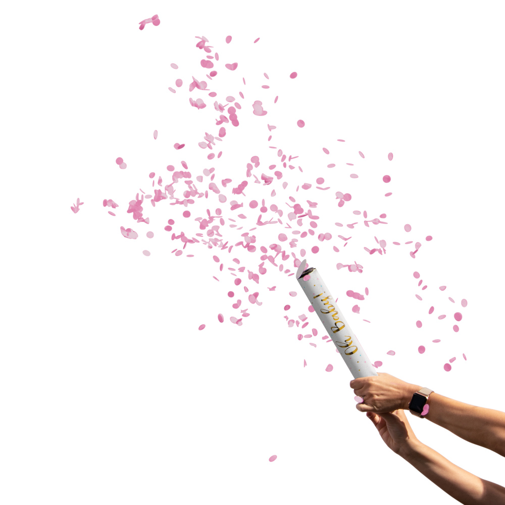 Oh Baby Gender Reveal Pink Confetti Cannon