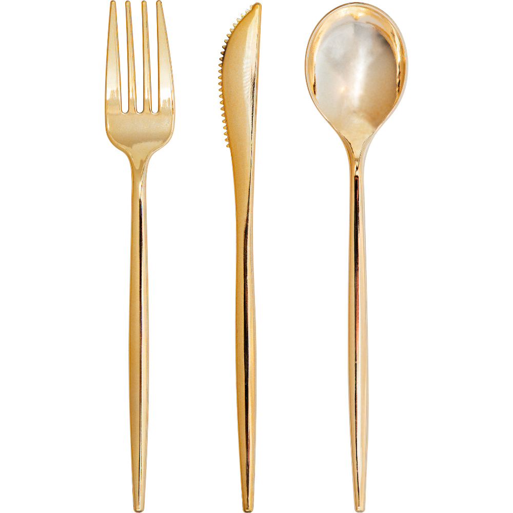 Sensations Gold Metallic Assorted Cutlery 24ct