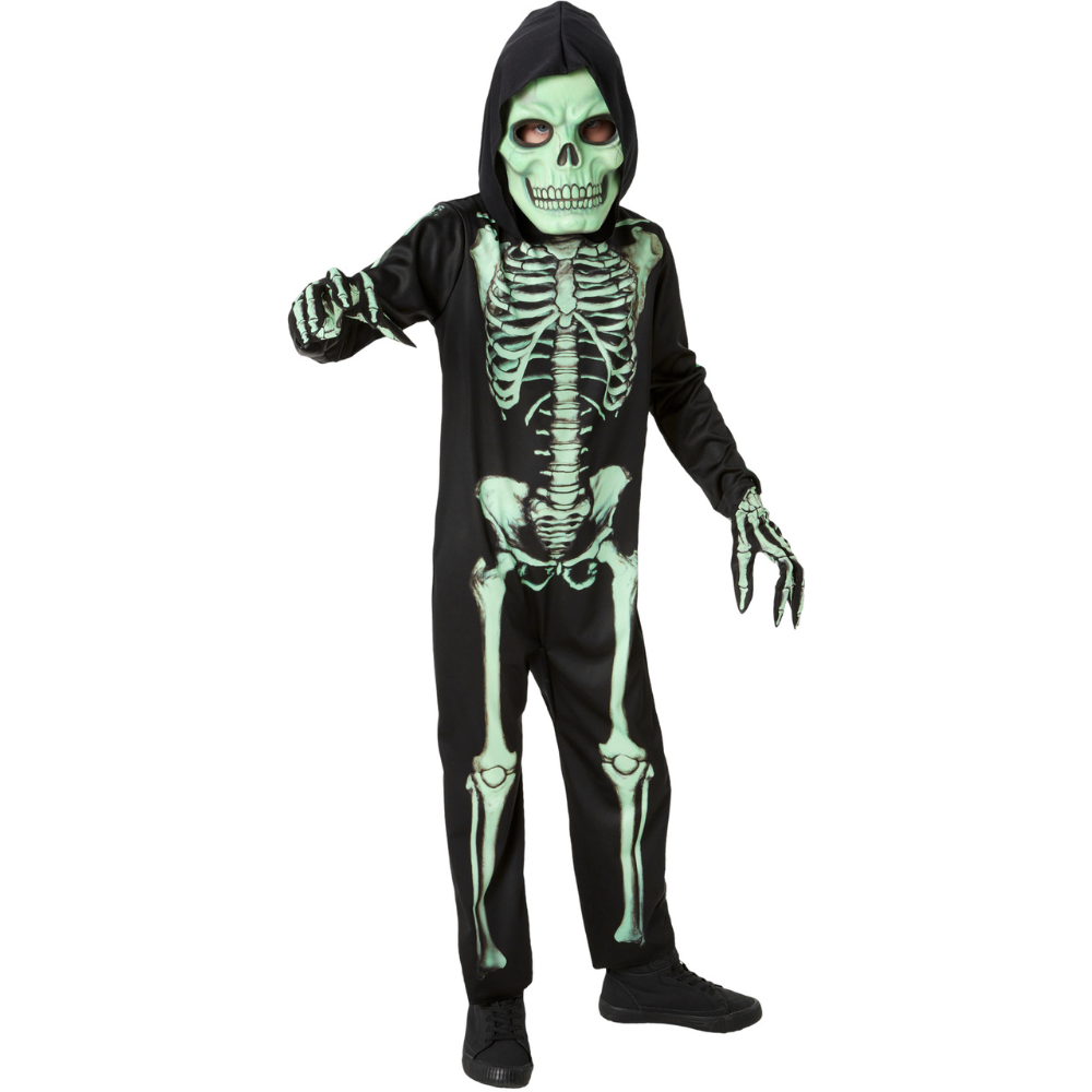 Glow In The Dark Skeleton Kids Costume