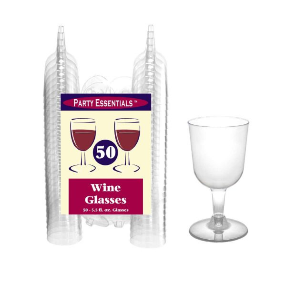 5.5 OZ. 2 PC. WINE GLASSES – 50 CT.