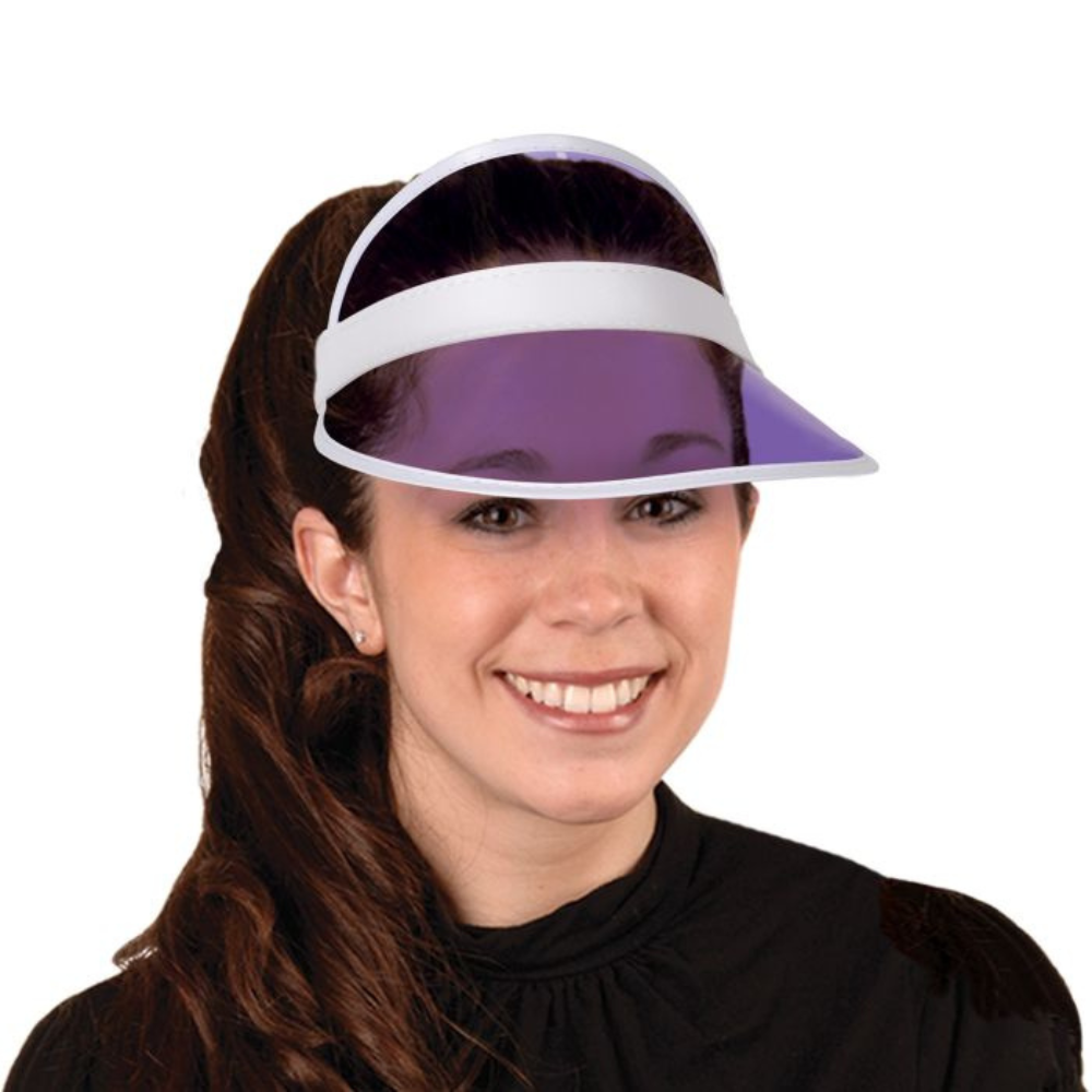 Clear Purple Plastic Dealer's Visor