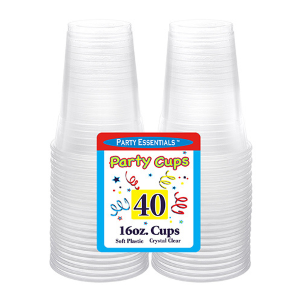 16 OZ. CUPS – CLEAR 40 CT.