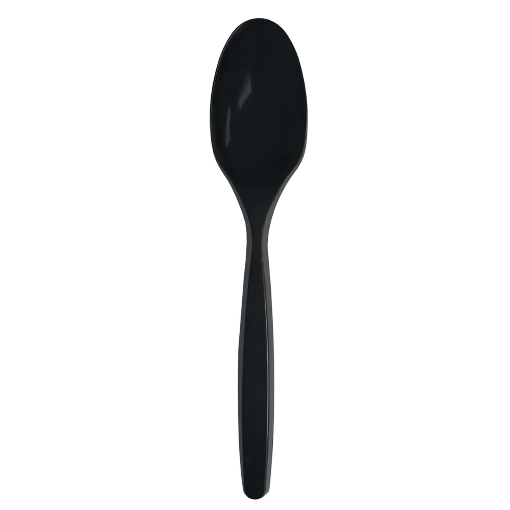 HEAVY DUTY SOUP SPOONS – BLACK 100 CT.