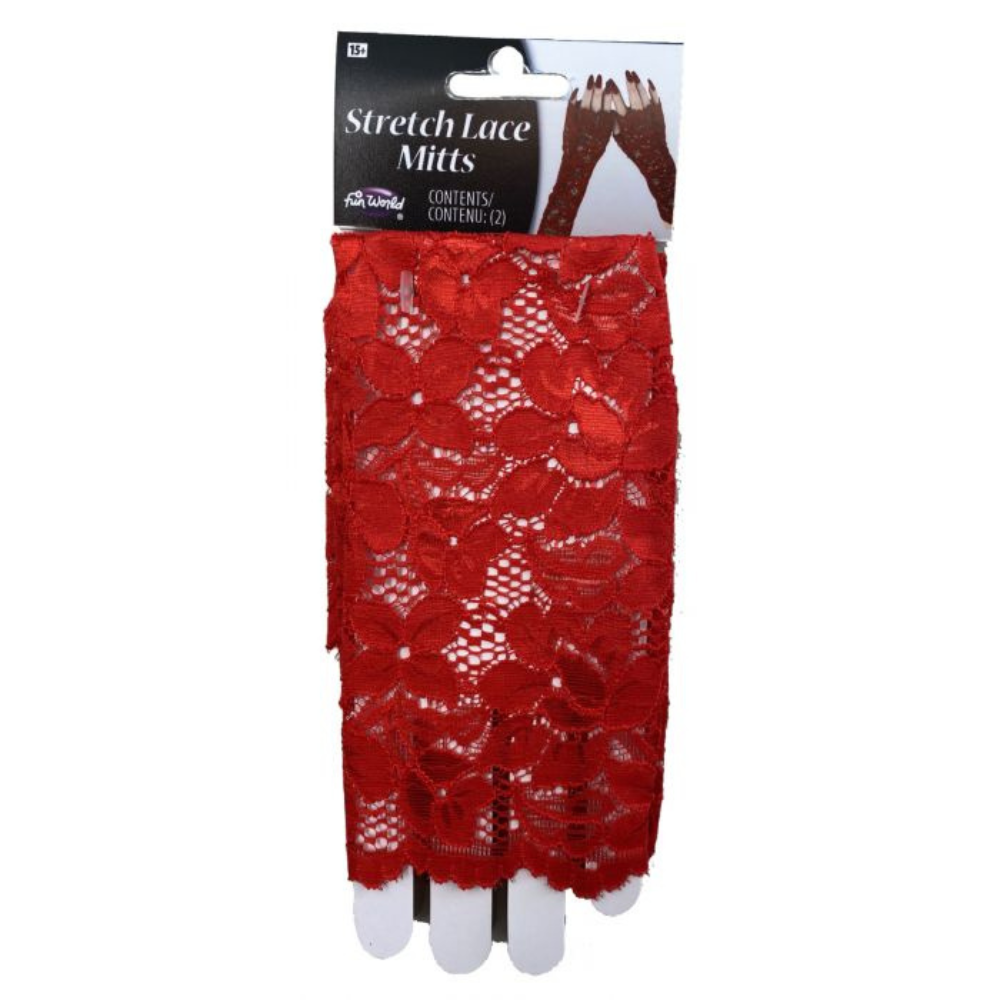 Stretch Lace Long Mitts Assortment - Adult