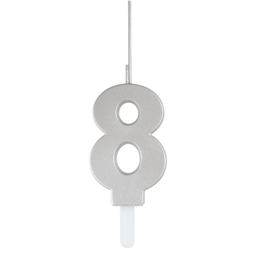 Silver Number Sparkler Candle