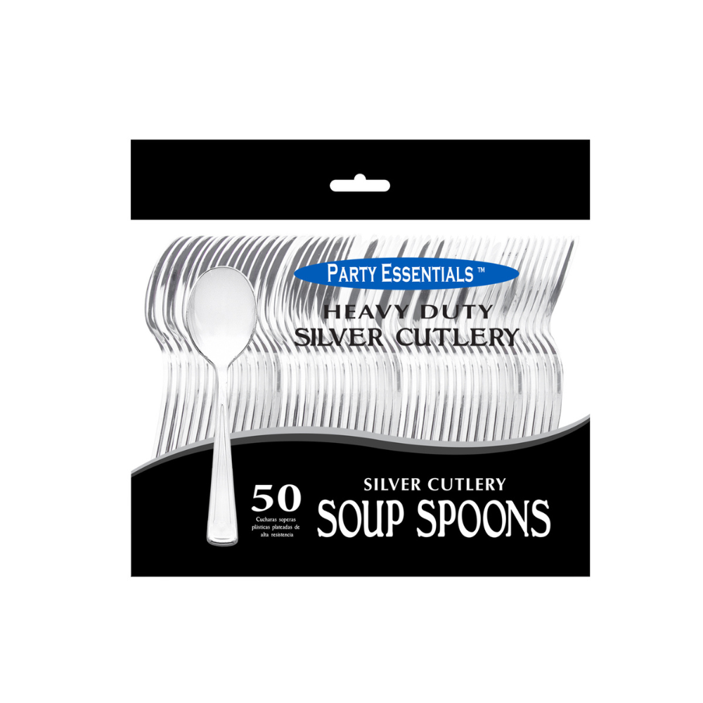 SILVER SOUP SPOONS – 50 CT.