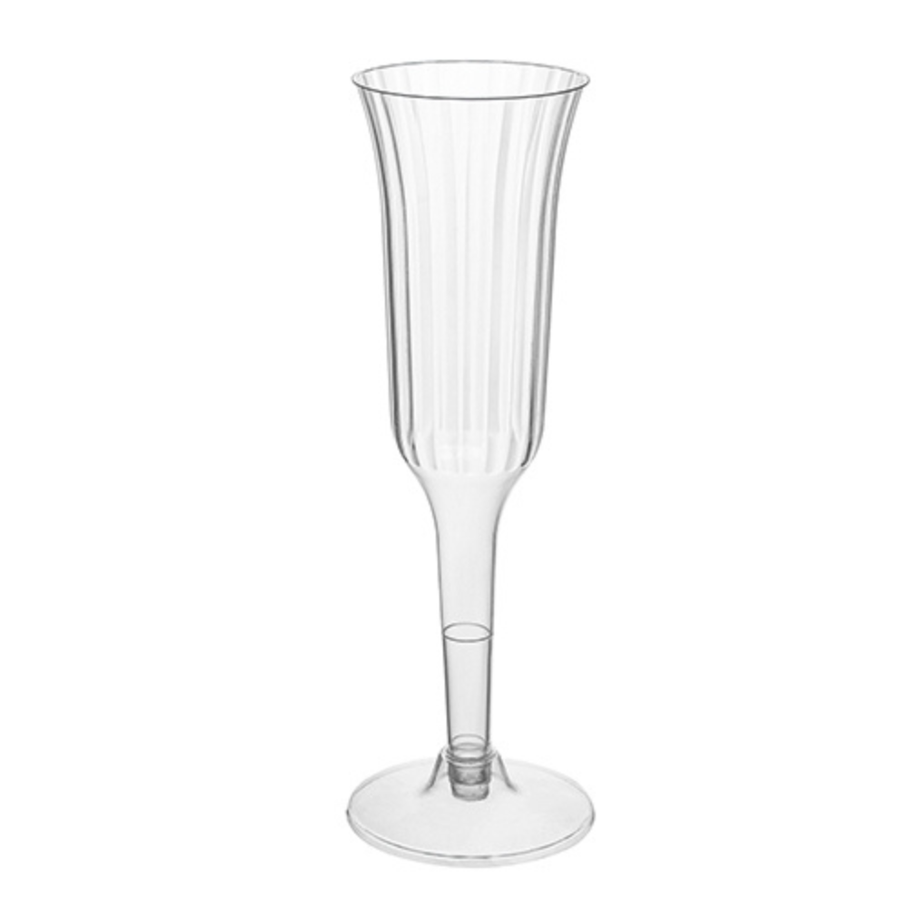 6 OZ. 2 PC. DELUXE CHAMPAGNE FLUTES CLEAR – 10 CT.