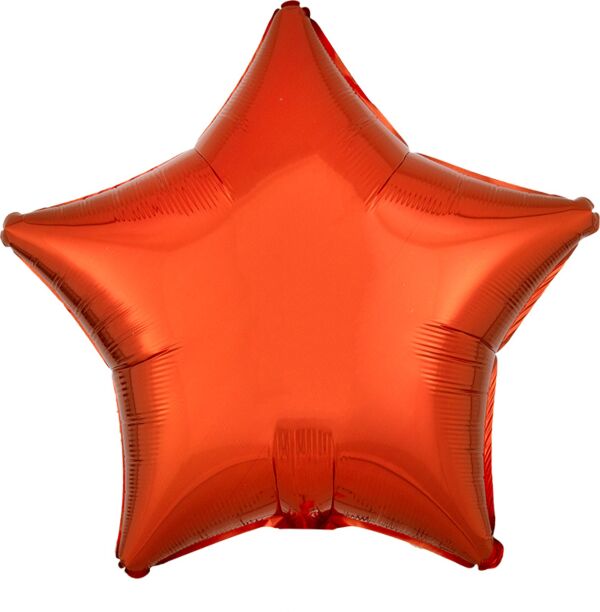 261 19" Orange Metallic Star Foil