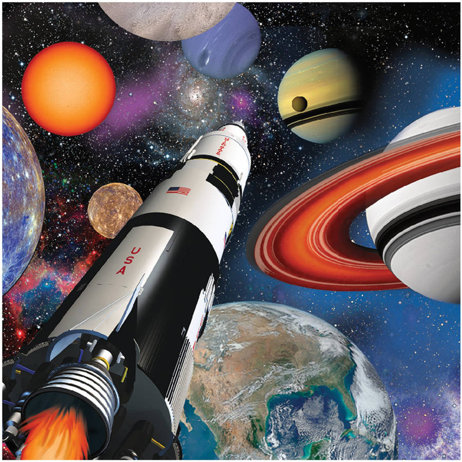 Outer Space 3 Ply Luncheon Napkins 16ct