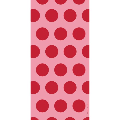 Red &amp; Pink Polka Dot Gift Bags - 20 Count