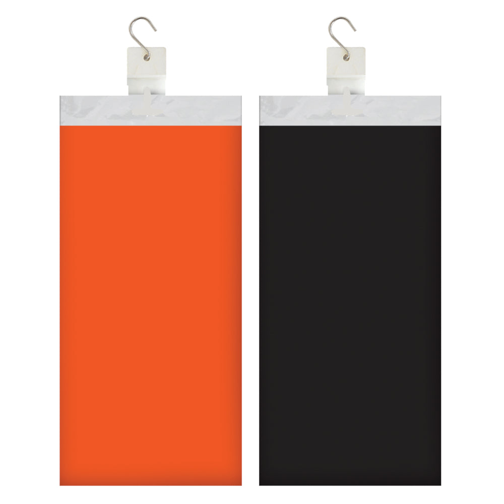 Sunkissed Orange and Black Velvet Plastic Tablecovers