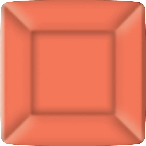 classic Square Dessert Plate Coral