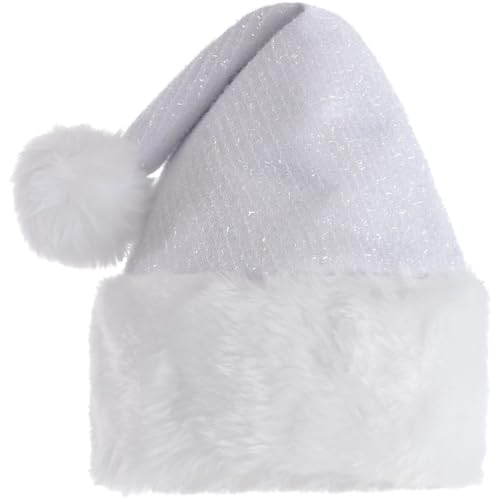 White Deluxe Santa Hat