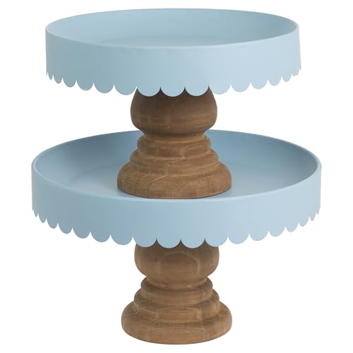 Sky Blue Scallop Decor Stands