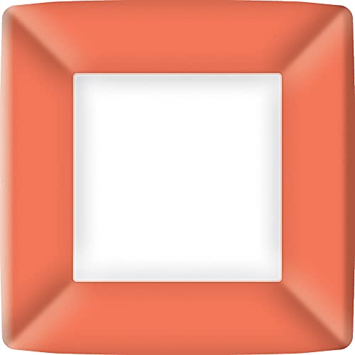 Classic Square Dinner Plate Coral