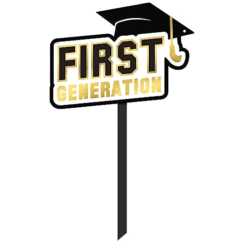 Plastic Yard Sign - 27"H X 15.5" W | 1 Pc., First Generation, Black, Silver, Gold