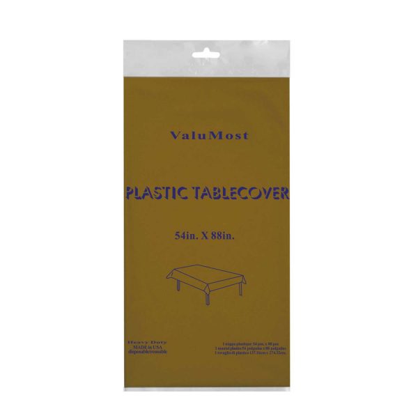 VALUMOST 54″ x 108″ TABLE COVERS Metallic Gold