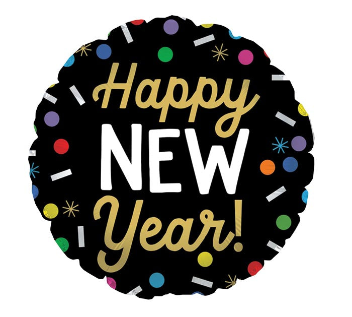 17&quot; NEW YEAR GRAPHIC FOIL BALLOON