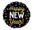 17" NEW YEAR GRAPHIC FOIL BALLOON