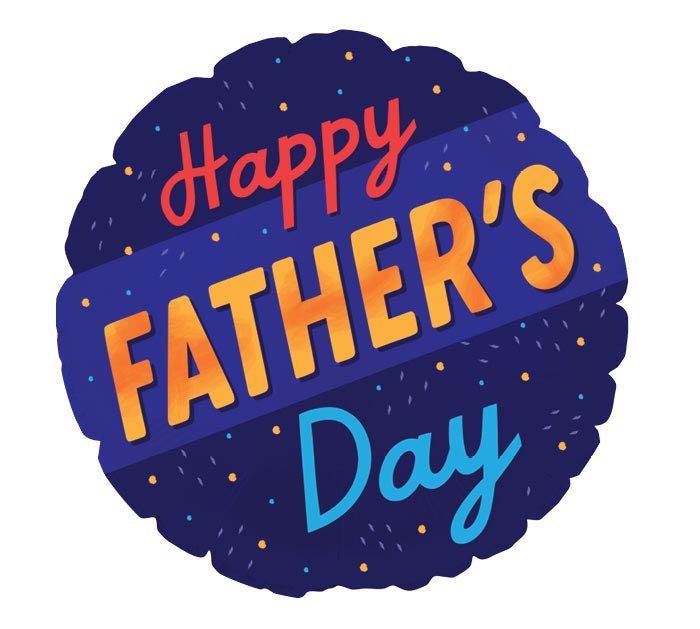 B012 17" HFD FATHER'S DAY STRIPES ROUND Balloon