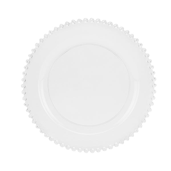 7.75" Beaded Clear Premium Plastic Plates