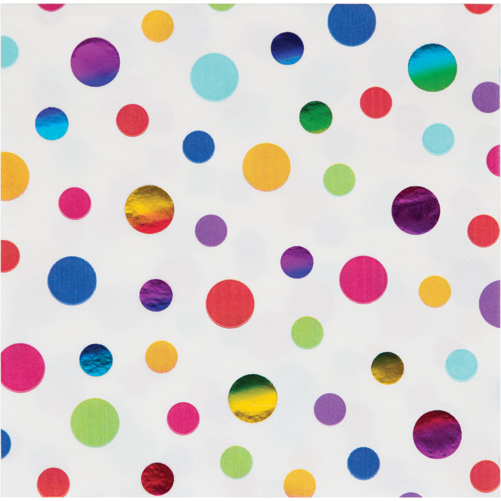 Rainbow Foil Luncheon Napkins