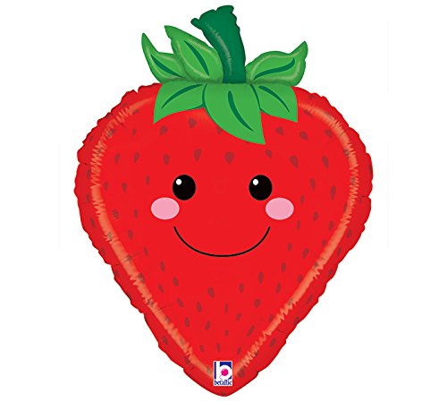 C005 21&quot; PRODUCE PAL STRAWBERRY SHAPED BALLOON