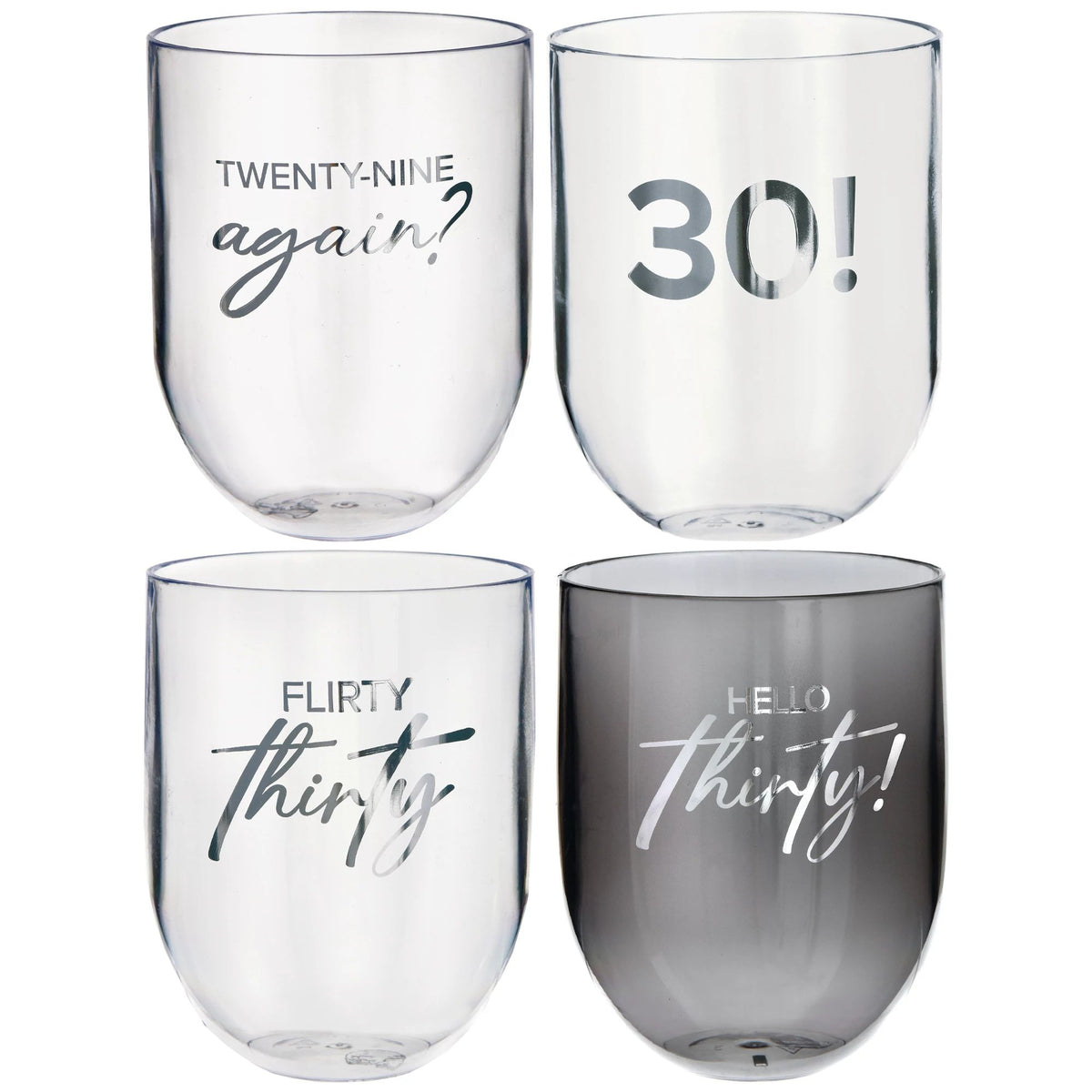 Hello Thirty Wine Glasses