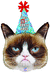 36" Grumpy Cat Party Face Foil Balloon